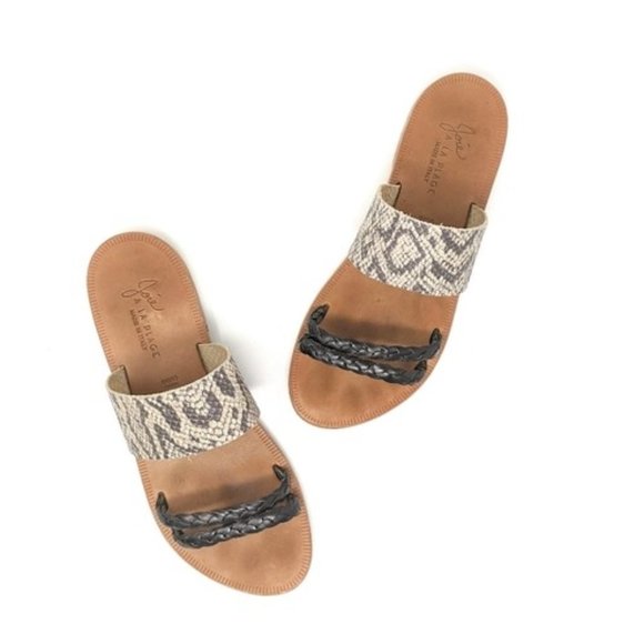 Joie Shoes - Joie A la Plage Diani Python Slide Sandals Sz.8.5